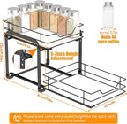Spice Rack Organizer for Cabinet, 2 Tier Vertical Pull Out Spice Rack – Heavy - Image 2