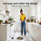 Broom and Dustpan Set for Home, Extra Brush Head & 51.6" Adjustable Long Handle - Image 9