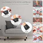 Ezprotekt 8 Pcs Large Black Chair Leg Sliders - Image 5