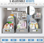 1 Pack 17IN Depth Under Sink Storage Organizer, Large 2-Tier Elegant Mesh Pull - Image 4