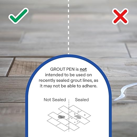 Grout Pen White Tile Grout Paint Marker: Waterproof Tile Grout Colorant and - Image 5