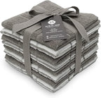 100% Cotton Terry Dish Cloth & Dish Towel, 6 Pack, Super Soft and Absorbent by Ecotribe
