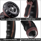 RESTMO Hose Nozzle with Easy Self-Lock Trigger, Heavy Duty Metal Water Hose - Image 7
