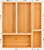 bamboo drawer organizer Set，expandable drawer dividers, wooden storage - Image 7