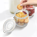 Glass Food Storage Jars with Airtight Lids 13 oz Round 4 Pack Kitchen Storage - Image 2