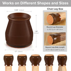 24PCS Upgraded Silicone Chair Leg Floor Protectors - Image 2