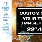 custom metal sign, Aluminum Weatherproof Metal Sign Multiple Sizes Custom - Image 3
