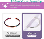CATIFLIN 3PCS Purple Silver Polishing Cloths, Tarnish Remover, Reusable & Streak - Image 3