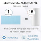 Homaxy 100% Cotton Terry Kitchen Towels, Checkered Designed, Soft and Super - Image 8