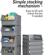 Skywin Plastic Stackable Storage Bins - Image 7