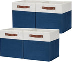 HNZIGE Cube Storage Baskets, Fabric Storage Cubes 12 x 12, Decorative Storage - Image 7