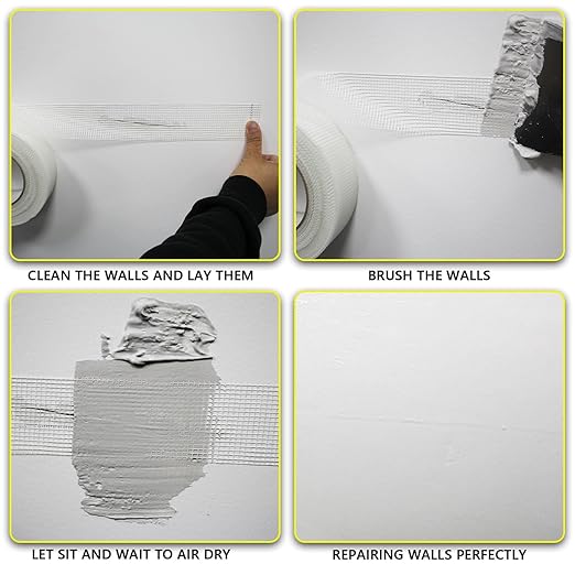 6" 100 Feet Drywall Joint Tape, Self-Adhesive Encrypted Fiberglass Drywall - Image 6