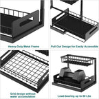 bukfen Under Sink Organizer, Pull Out Cabinet Organizer 2-Tier Slide Out - Image 7