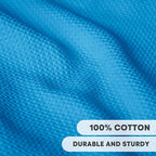 Artoid Mode 100% Cotton Sky Blue Waffle Weave Kitchen Dish Cloths, 12x12 Inch - Image 2