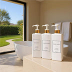Modern Gold Design Large 27 oz Shampoo and Conditioner Dispensers - Image 4