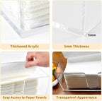 2Pack Acrylic Countertop Paper Towel Holder, Paper Towel Dispenser - Image 4