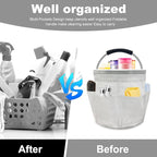 Qivine 17L Cleaning Caddy with Handle, Cleaning Supply Caddy Foldable Tool Bag - Image 3