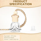 BBTO 50 Pcs Hanging Car Air Freshener Car Diffuser Bottles Empty Glass Perfume - Image 2
