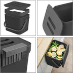 Kitchen Trash Can with Lid, LALASTAR Wall-Mounted Under Sink Small Garbage Can - Image 5