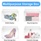 8 Pack Shoe Boxes Clear Plastic Stackable, Drop Front Shoe Storage Organizer - Image 7