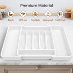 Extra Large Expandable Silverware Organizer, BPA-Free Food-Safe Cutlery - Image 4