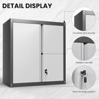 Metal Wall Cabinet, Garage Cabinets Wall Mounted, Locking Storage - Image 4