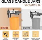 SHOWIN Thick Candle Jars for Making Candles 12 Pcs, 7 OZ Empty Jars - Image 4