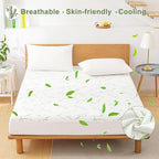 California King Mattress Protector Waterproof Mattress Pad Washable Bamboo - Image 7