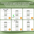 Closet System, 4-8 FT Closet Organizer Tower - Image 5