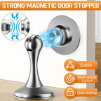 Crosize Magnetic Door Stoppers 4 Pack, Stainless Steel Door Catch - Image 2