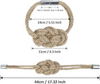 4 Pack Natural Jute Magnetic Curtain Tiebacks, Boho Rustic Style Decorative - Image 2