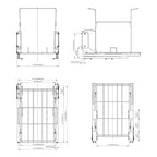 Dowell B18 Aluminum Base Wastebasket Pullout - Image 8
