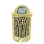 COATEDOUTDOORFURNITURE RDT-P-TXTSAND Heavy Duty Round Trash Receptacle by CoatedOutdoorFurniture