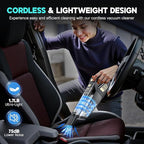 Handheld Vacuum Cordless, 15000PA Strong Suction Hand Held Car Vacuum Cleaner - Image 7