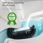 HAMITOR Toilet Bowl Brush Holder Set: Deep Cleaning Brushes - Image 2