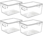 Clear Plastic Storage Bins by CONTROLKITCHEN