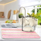 Pink Gold Stripe Dish Drying Mat - Image 5