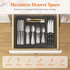 Lifewit Silverware Drawer Organizer, Expandable BPA Free Utensil Tray - Image 5