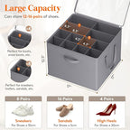 Lifewit Shoe Storage Organizer for Closet Fits 12-16 Pairs, Fabric Large Shoe - Image 2