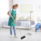 Suclain 4 Set 8 Pcs Broom and Dustpan Set 47 Inch Long Handle Brooms - Image 6