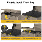 31 Gallon Outdoor Trash Can - Image 7