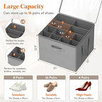Lifewit Shoe Storage Organizer for Closet Fits 12-16 Pairs, Fabric Large Shoe - Image 2