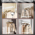 Dr.DJ Wall Mount Coat Hanger Holder White Clothes Drying Organizer Rack Garment - Image 4
