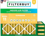 Filterbuy 18x18x2 Air Filter MERV 11 Allergen Defense Replacement, by Filterbuy
