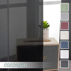 Chyhomenyc Extra Long Black Sheer Curtains 144 inch 2 Panels Set, Translucent - Image 6