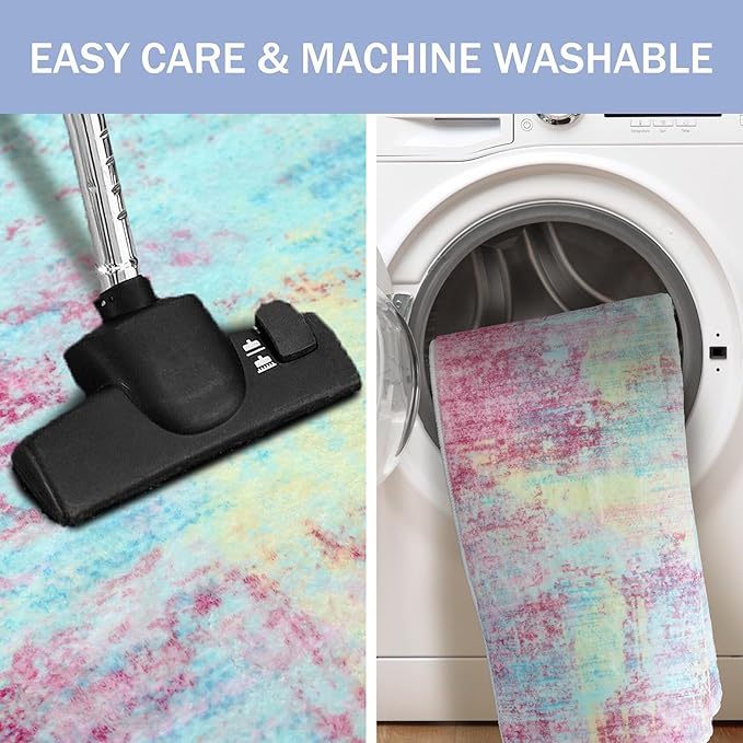 IOHOUZE Abstract Area Rugs 6x9 Ft Washable Rugs - Image 3