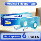 6 Rolls Silicone Medical Tape for Wound Care - Image 2