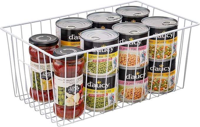 16inch Freezer Storage Organizer Baskets, Household Wire Refrigerator Bins - Image 4