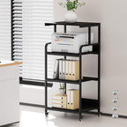 4 Tier Printer Stand with Storage Shelf, Large Tall Printer Table by Vokumba