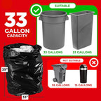 ToughBag 30-33 Gallon Heavy Duty Trash Bags – 33x39" Large Can Liners – Made in - Image 2